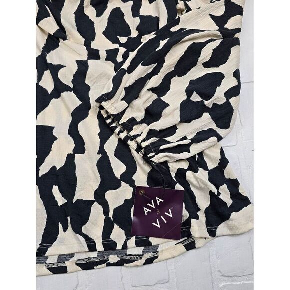 Ava & viv Long Sleeve Bow Tie Blouse 3X - Picture 4 of 5